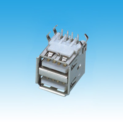 PH USB A/F DIP 90° 双层