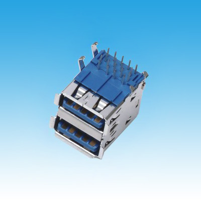 PH USB 3.0 A/F DIP 90° 双层