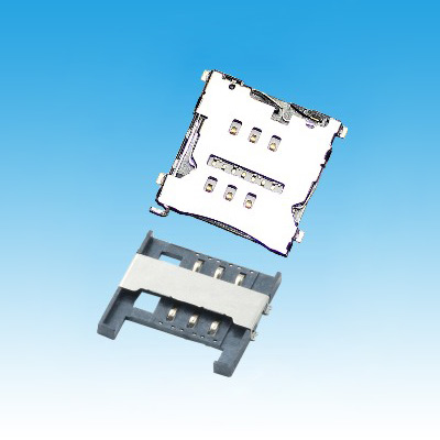 PH SIM 6P 铁盖 短卡座 A款